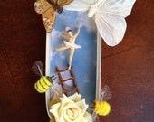 Mixed Media 3D Tin Art: Queen of the Bees and Butterflies