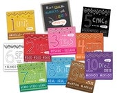 Spanish Number and Color Flash Cards (Flip side English)