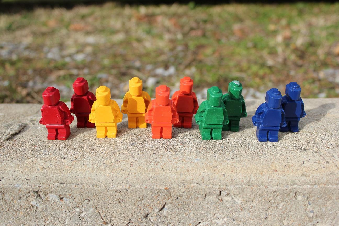 Recycled Crayons- Block men