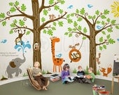 Tree Wall Decal Wall Sticker Kids Decal - Woodland Animal Wall Decals