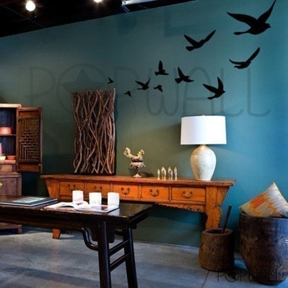 Vinyl Wall Art Decal -Flying Birds  - 008