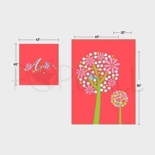 Children Wall Decal Wall Sticker Nursery Decal Art -Colorful Tree Decal with Custom Name Kids Decal