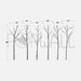 Tree Wall Decal Wall Stickers - Winter Tree decal -10 FREE BIRDS Wall Decals 036