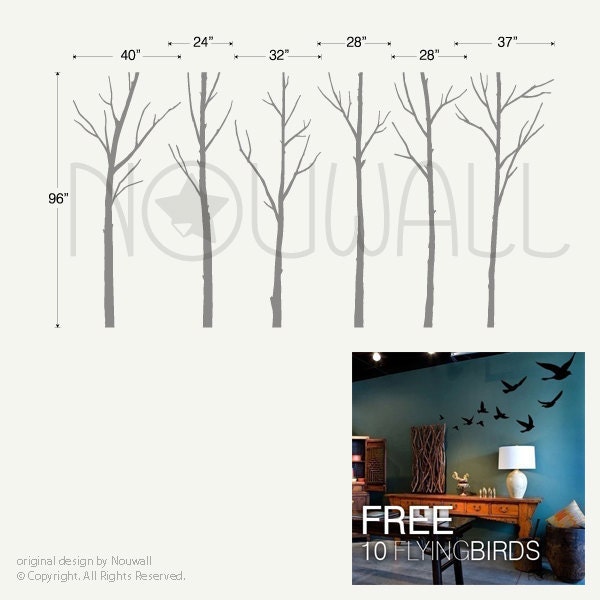 Art Wall Decals Wall Stickers - Winter Trees decal - wall decal 036