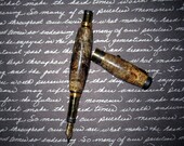 Fountain pen, Blue Buckeye Burl, CLASSY & CLASSIC writing instrument, lathe turned