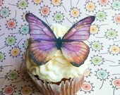 EDIBLE Butterflies The Original - Lavender and Brown - Cake & Cupcake toppers - PRECUT and Ready to Use