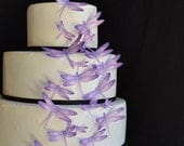 Edible Dragonflies - Assorted Purple- Cake and Cupcake toppers - set of 30