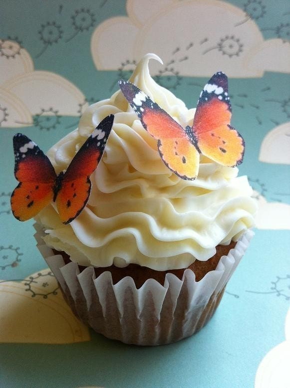 EDIBLE Butterflies - The Original Edible Butterflies by Sugar Robot - small orange monarch