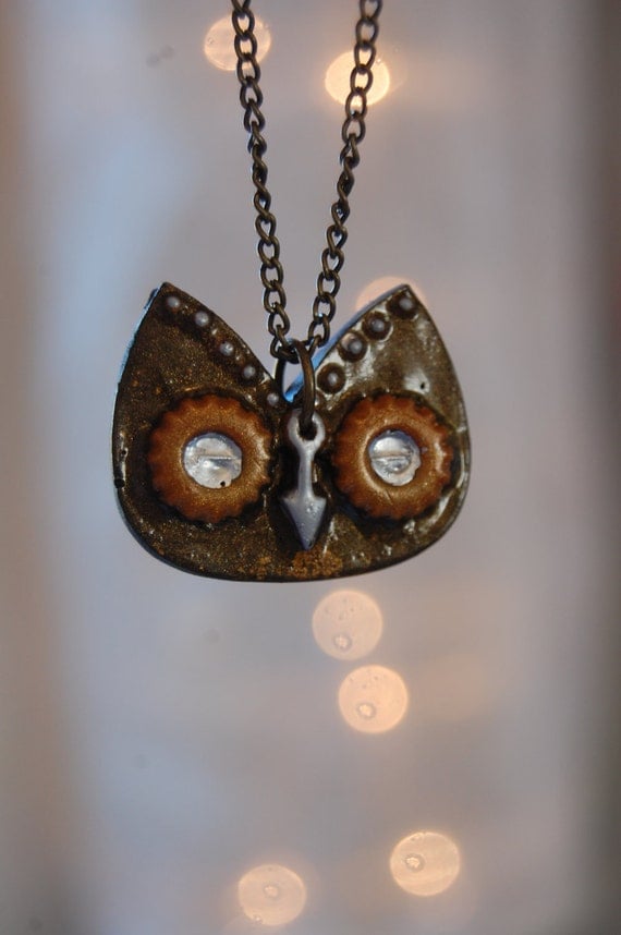 Steam Punk Owl Necklace