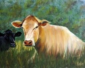 Moo Too - Original Oil Painting on 16x20 Wrapped Canvas