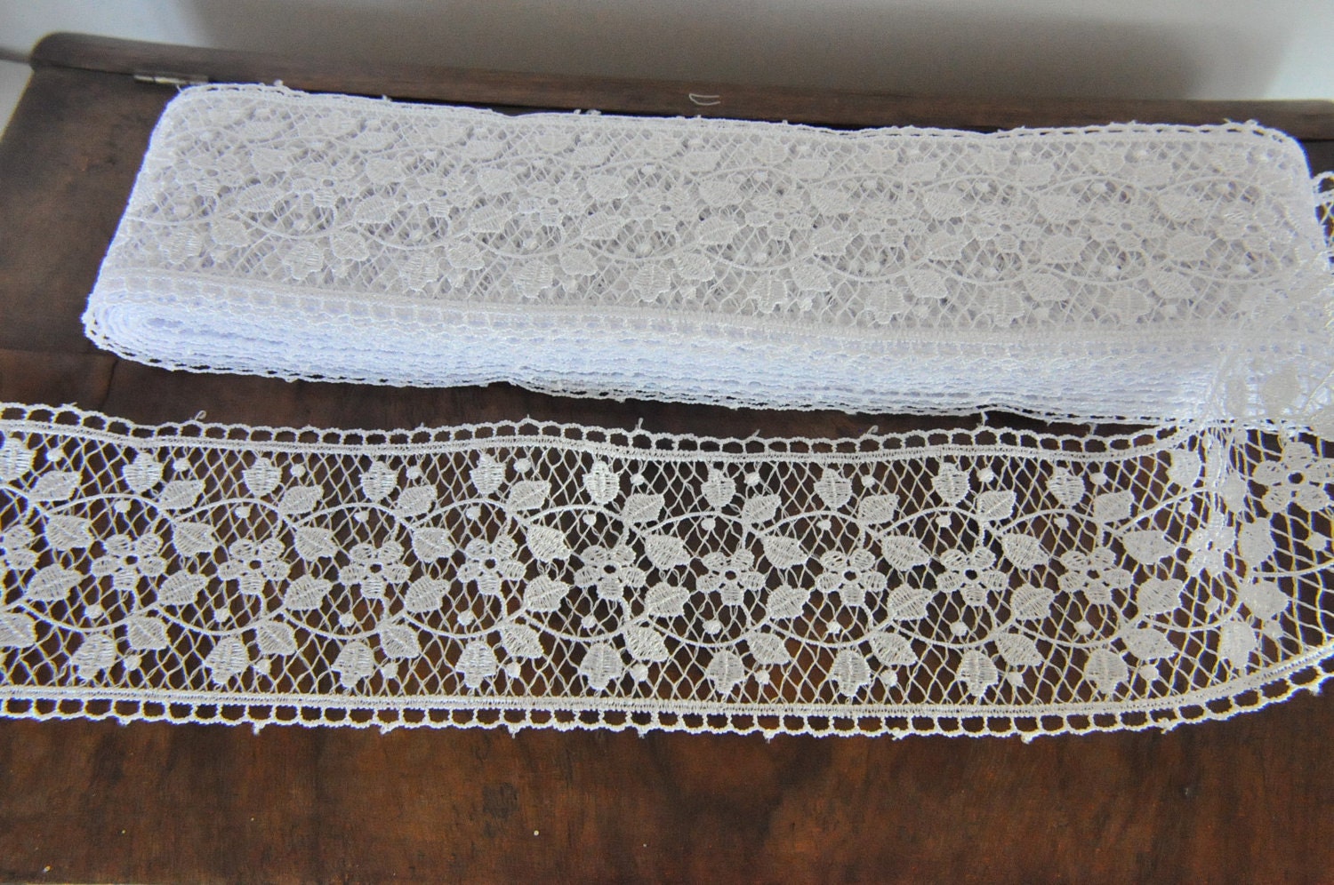 White Bridal Floral Lace Trim