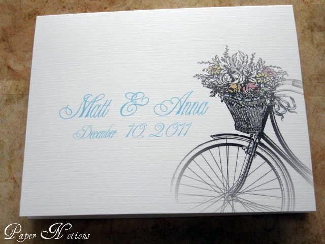 Wedding Thank You Cards-Vintage Bicycle Greeting Cards-Thank You Notes-Announcements--Personalize--Set of 10 Blank Inside