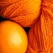 Orange yarn, knitting wool, Peace Fleece, worsted weight, Firebird Orange