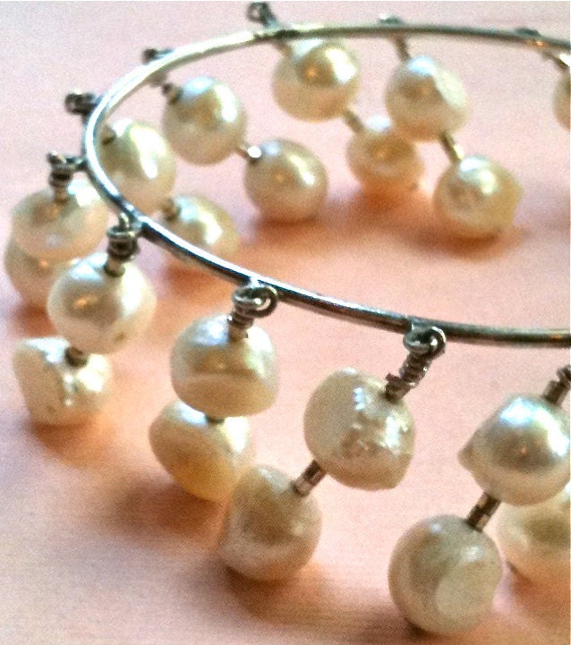 Double Pearl Charm Bracelet