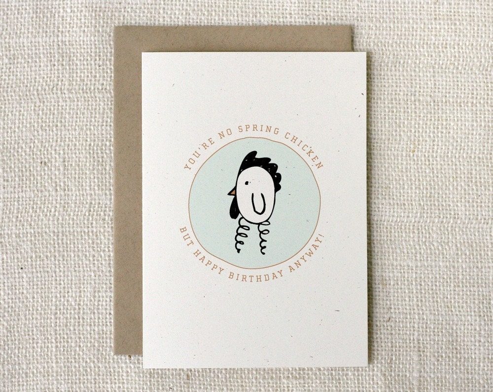 Birthday Card - Spring Chicken