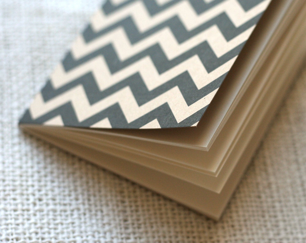 Jotter, Pocket Notebook, Mini Journal - Chevron Stripe