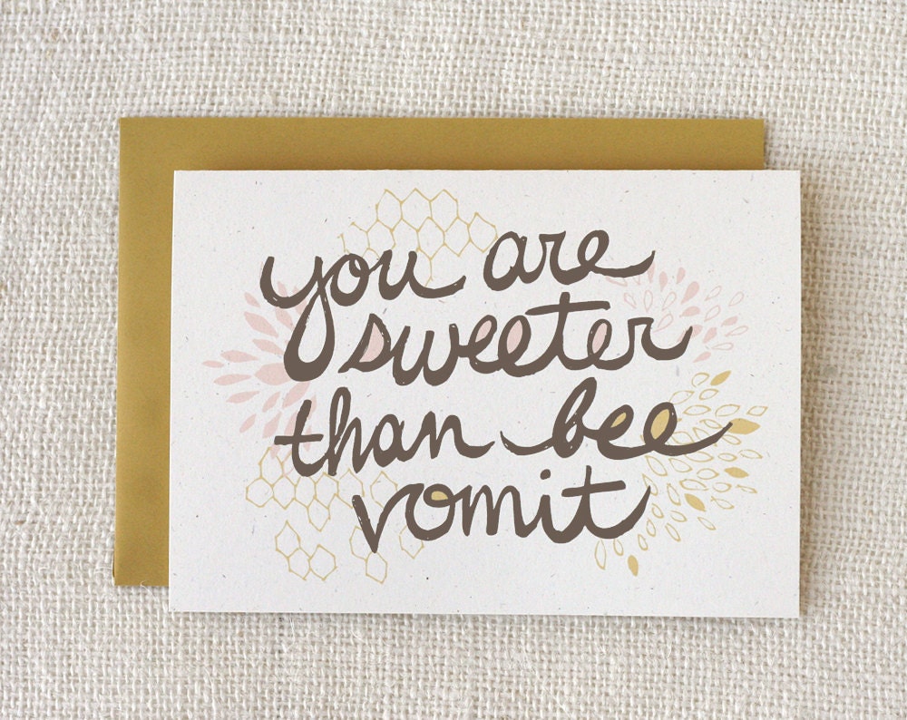 Love / Anniversary Card - Bee Vomit