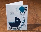 baby boy / oooh baby / letterpress card