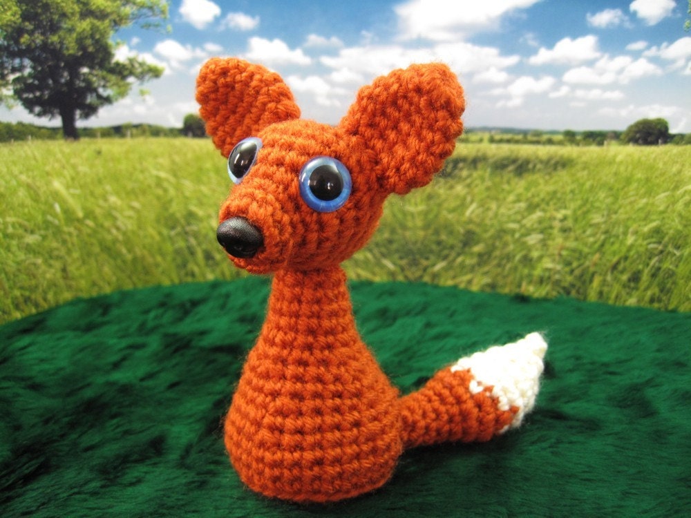 PATTERN - Crocheted Red Fox Amigurumi Animal Pattern