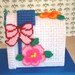 Needlepoint Tissue Box Cover, Pansy Mailbox