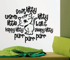 Soft Kitty Warm Kitty - Big Bang Theory - Vinyl Wall Decal