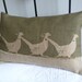 hand printed triple pheasant cushion cover