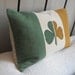 hand printed irish shamrock tricolour flag cushion cover