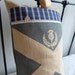 hand printed rustic Scottish saltire flag cushion cover