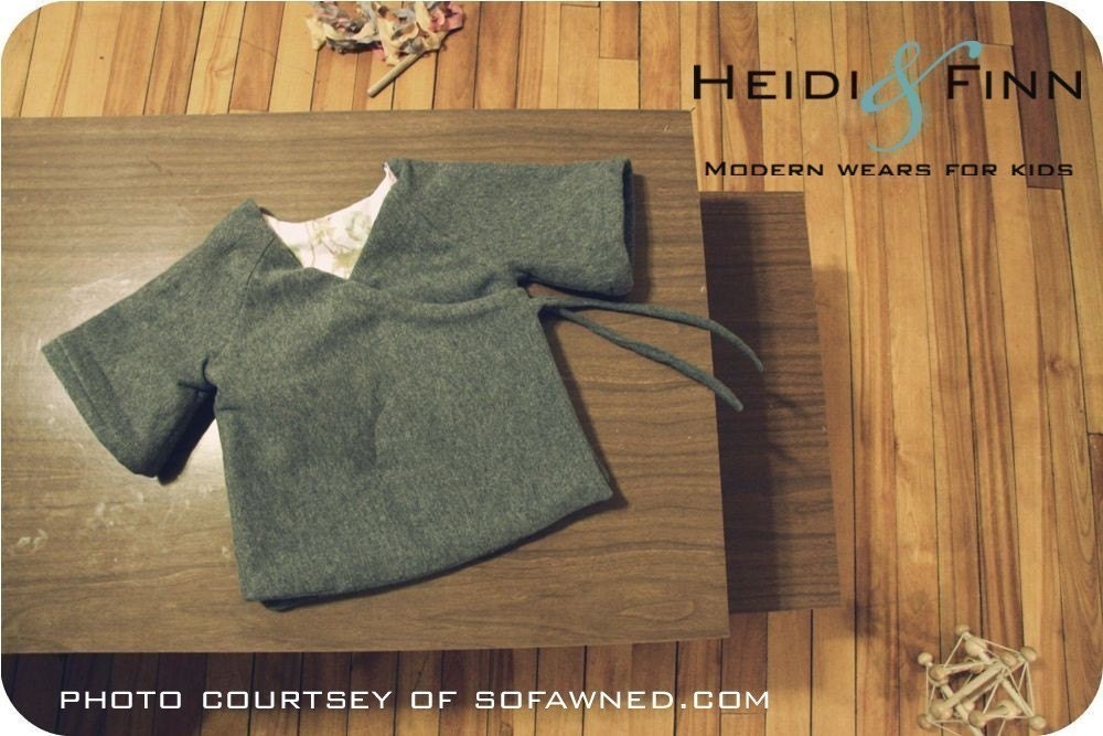 Sweet Wrap Top Sweater epattern and tutorial PDF 12M-6T EASY Sew