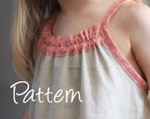 Smock Top Dress pattern and tutorial PDF 12m-6t easy sew summer dress tunic