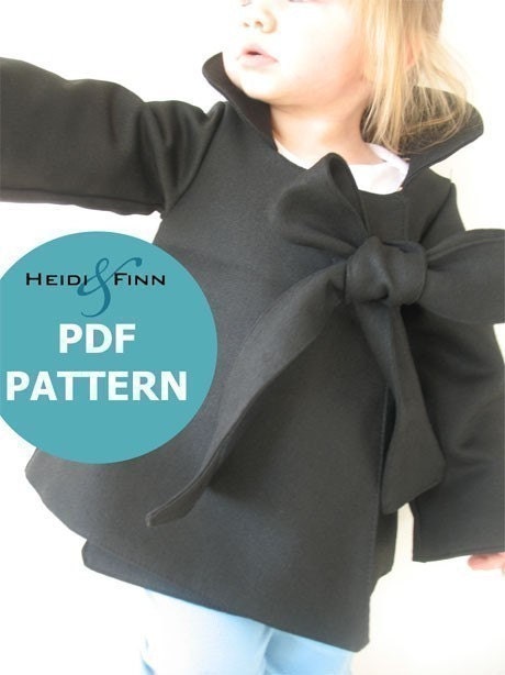 Chic Cocktail Swing Coat pattern and tutorial 12M-6T holiday jacket PDF