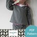 Comfy Yoga Hoodie REVERSIBLE Top pattern and tutorial 12m-5t PDF sweater