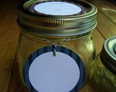 Canning or Favor Tags - Pinstripe Design Set of 12