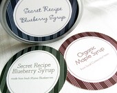 Printable Custom Canning Toppers - Pinstripes Design for Mason Jars