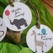 Zoo Animals Favor or Gift Tags - Set of 12