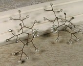 White Sparkling Earrings Large  "Vegas Sparkle"