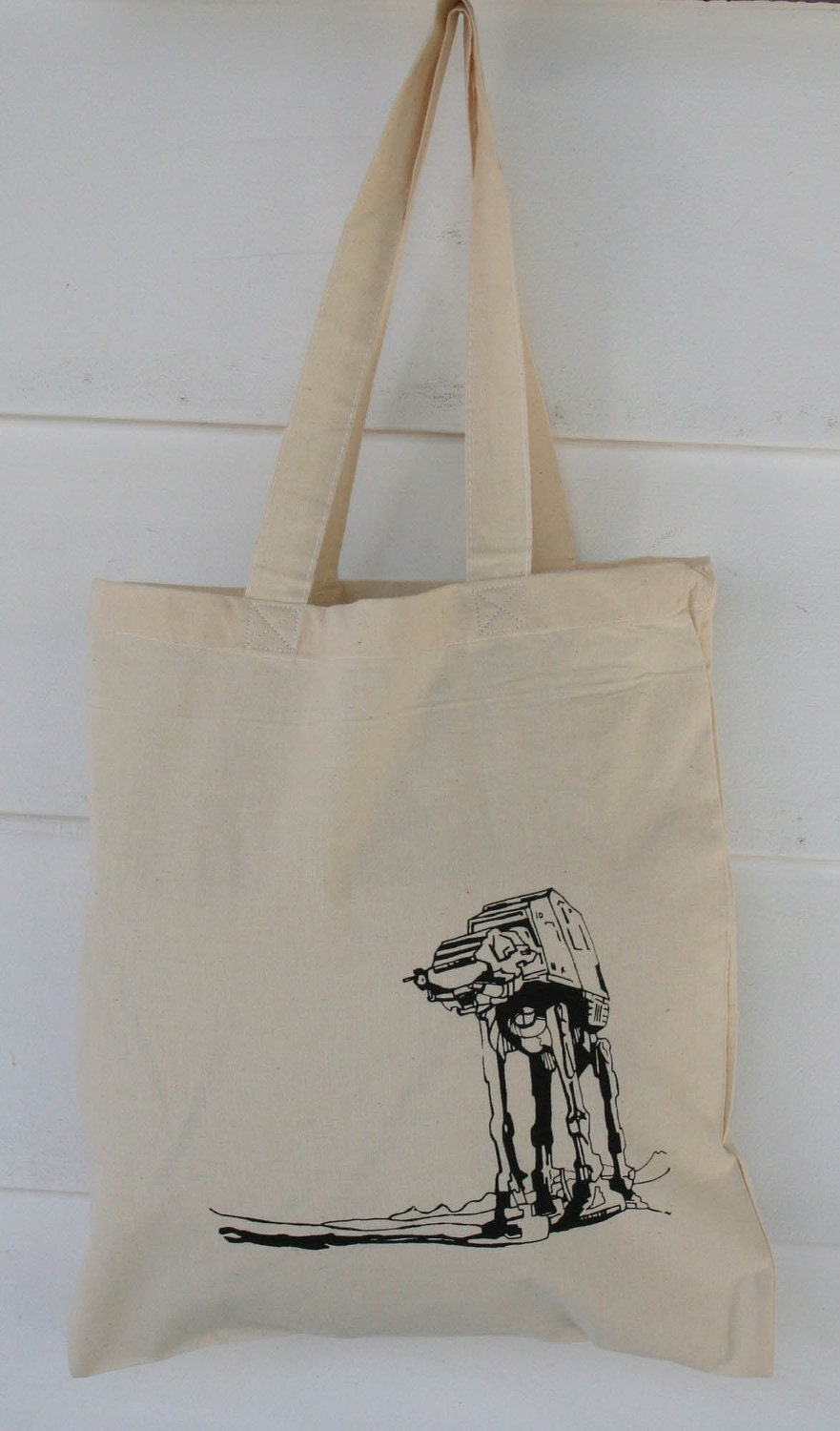 Atat Walker Screen Print Design on Natural Cotton Tote Bag