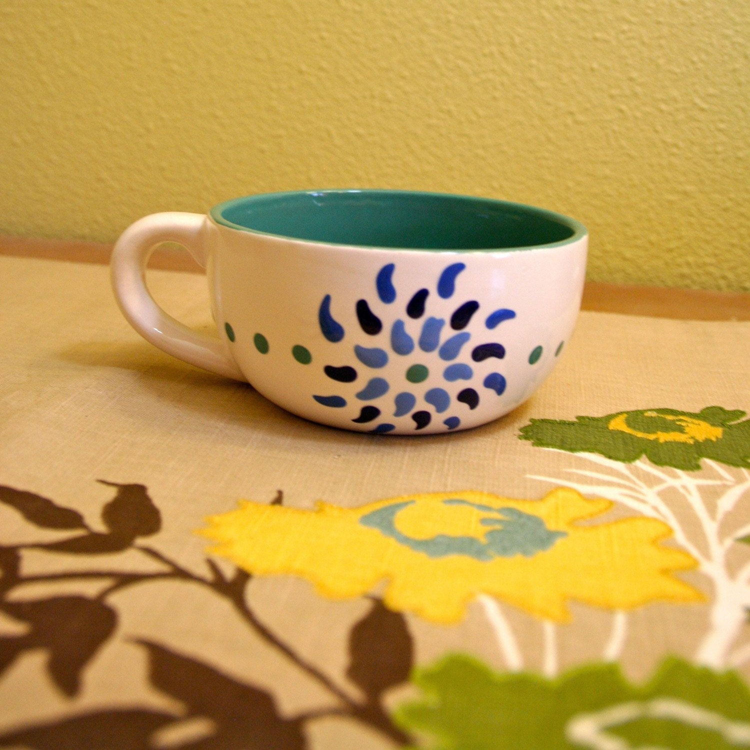 Fiesta Flower Mug in Blue