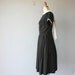 1950s dress / 50s sailor dress / nautical day dress / sailor tie dress / black day dress - size medium