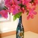 Wine Bottle hand painted, Art Vase Painted Sea Turtles, Message in a Bottle