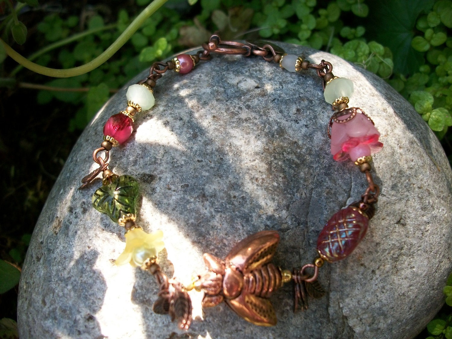 Bracelet Copper Bee Charm