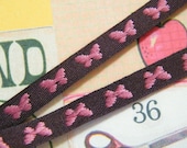 Dark Brown Butterfly Ribbon Sewing Tape  (3 Yards)