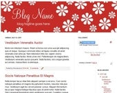 Blogger  Design Red Floral Design for Blogger or Wordpress