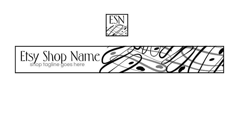 Banner Avatar Set  - Abstract Scrabble 2 - Etsy Banners