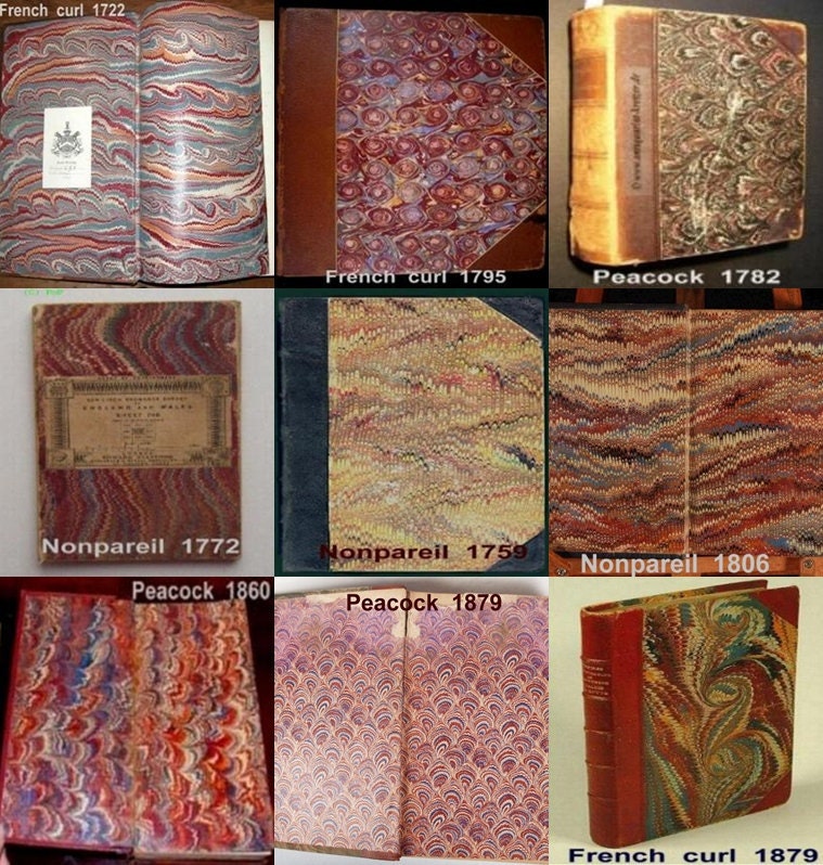 hand marbled paper   Bookbinding cm 50 x 70.  3424