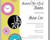 Around the Clock Wedding Shower Invitation