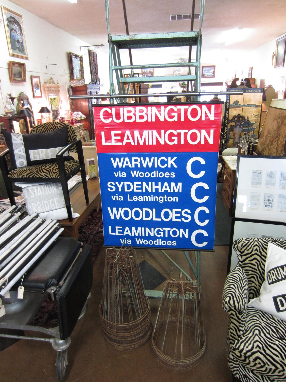 vintage british bus roll. clubbington to leamington via woodloes.