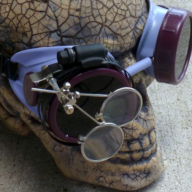 Steampunk  goggles glasses Time Travel Crazy Scientist's Oculo-Vision Tool welding cyber punk biker gothic rave