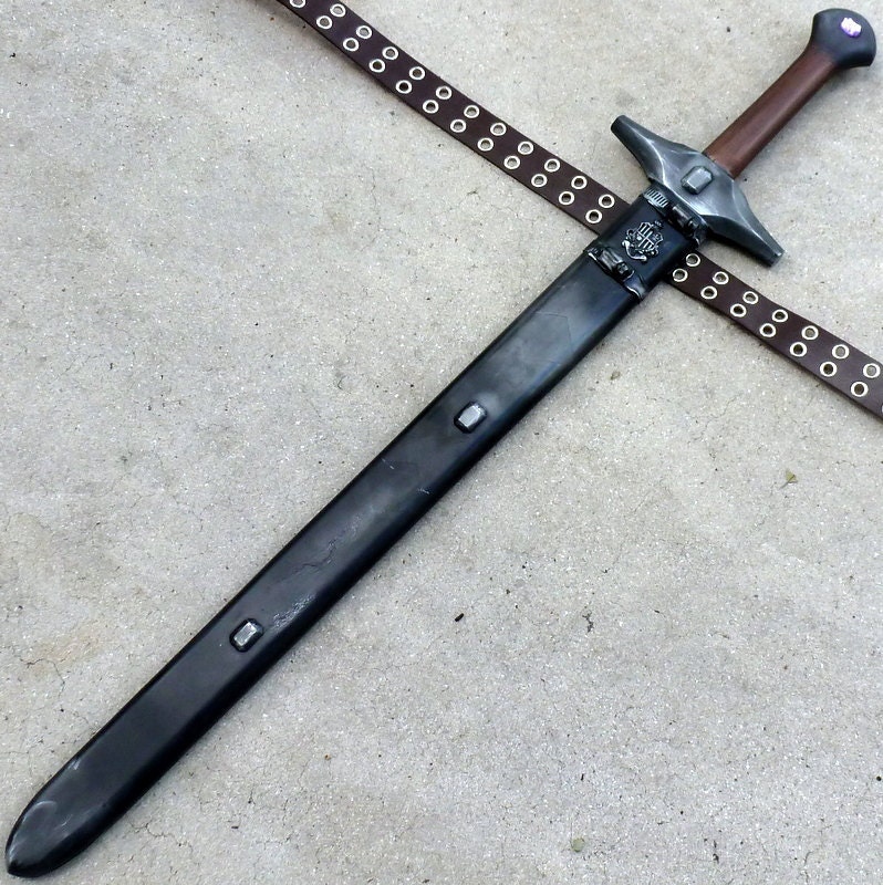 Steampunk gun sword Belt medieval fantasy cosplay anime costume prop gothic 37"