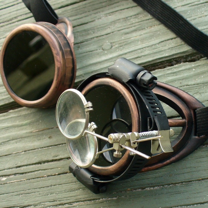 Steampunk Time Travel Crazy Scientist's Oculo-Vision Tool---C-C-C